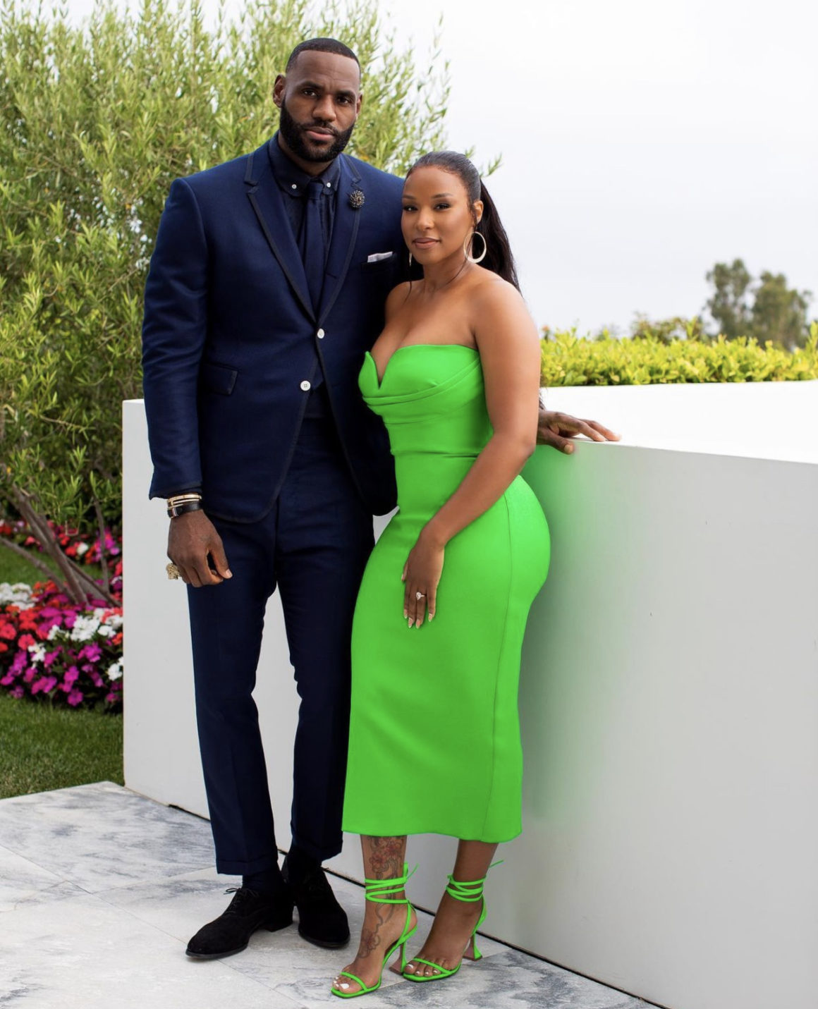 Savannah James and LeBron James attend the the Louis Vuitton Menswear  News Photo - Getty Images