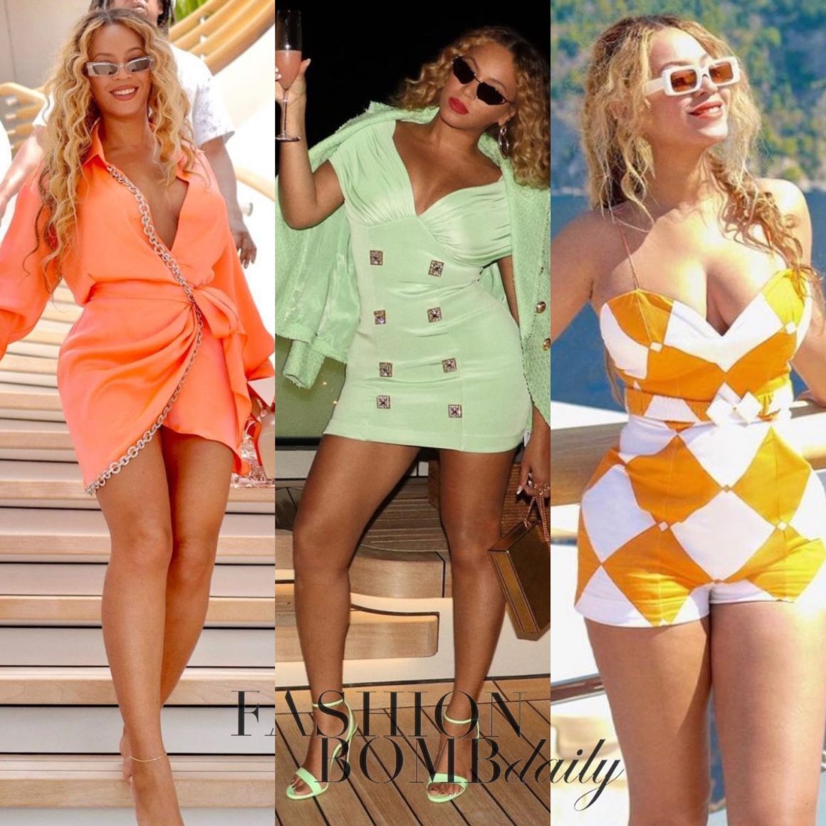 Beyonce Delivers Endless Vacation Looks During Family Trip to Europe ‘Bey Cation Style Featuring Balmain David Koma Rowen Rose and Valentino Pieces