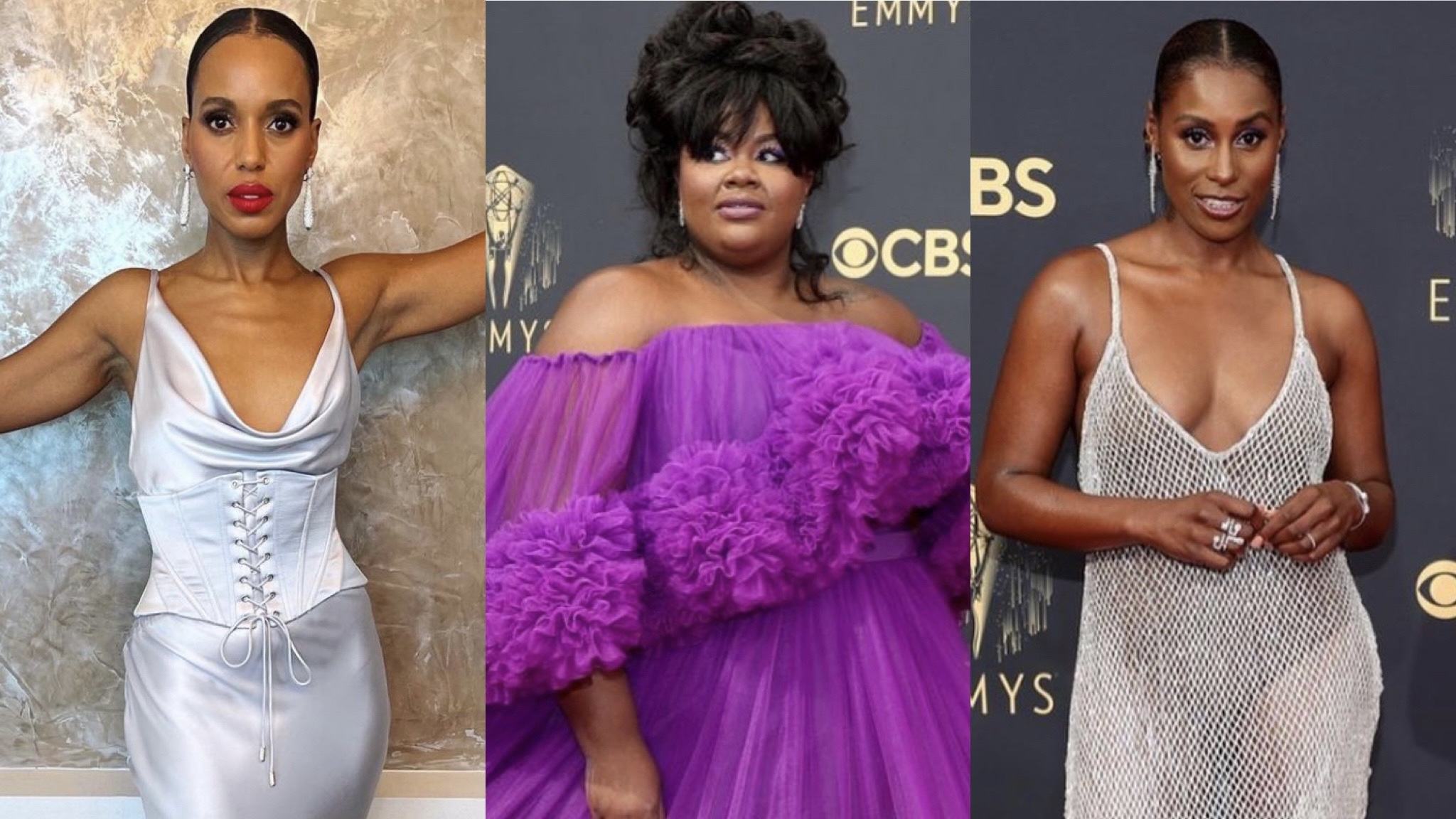 Mælkehvid Folde fred Top 10 Best Dressed at the 2021 Emmys: Nicole Byer in Christian Siriano,  Kerry Washington in Etro, Issa Rae in Aliétte + More