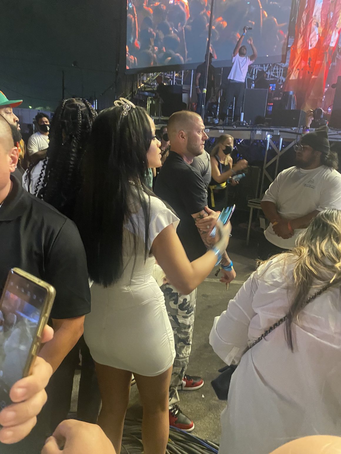 Wardrobe Inquiry: Rihanna Rocks LaQuan Smith Spring 2022 White Corset  T-Shirt Dress to 2021 Life Is Beautiful Festival to See A$AP Rocky's  Performance – Fashion Bomb Daily