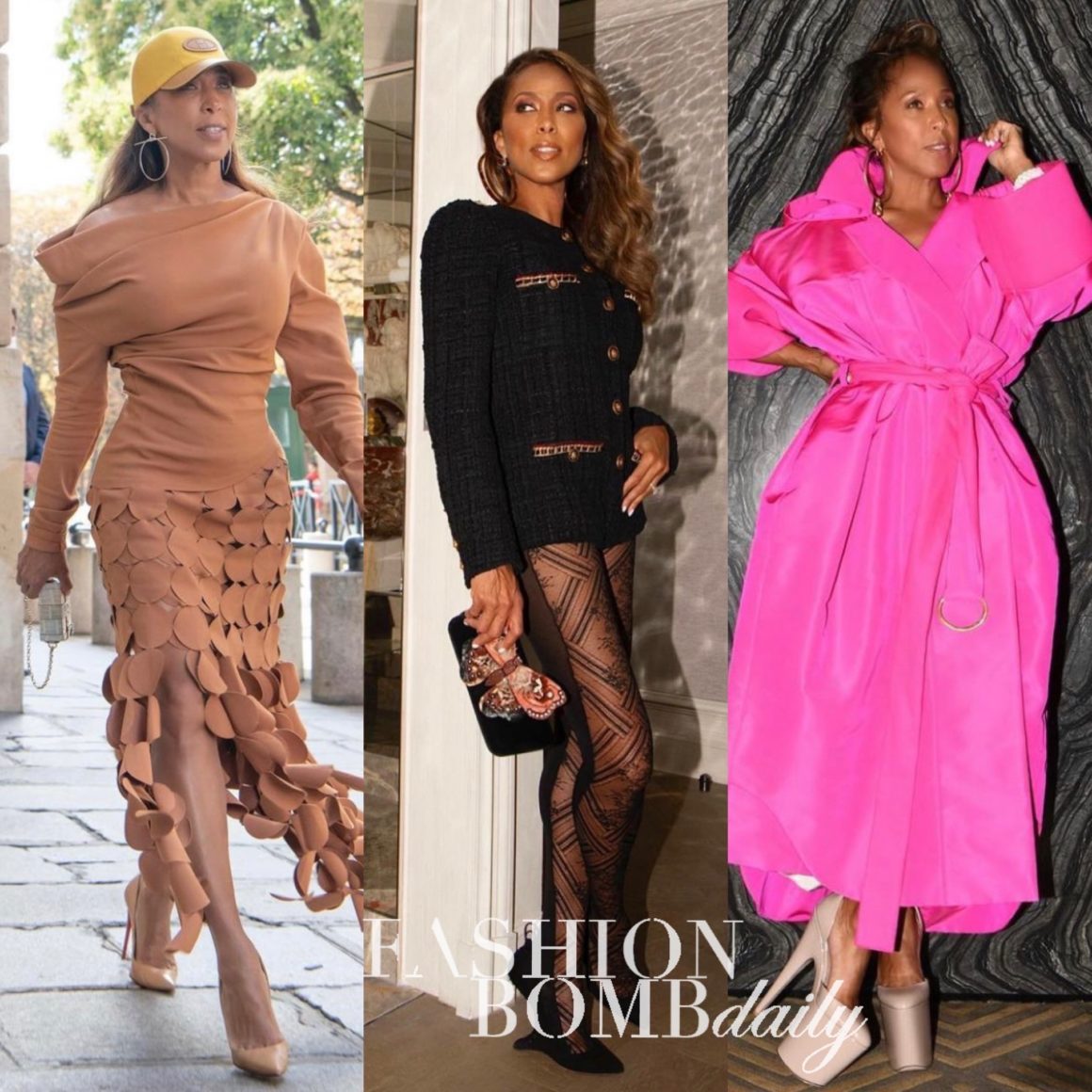 Marjorie Harvey Slays Paris Fashion Week: Style Moments Featuring Valentino  Pink Trench, Chanel Tweed Jumpsuit, Awake Mode Tan Laser Cut Circle Skirt +  More – Fashion Bomb Daily