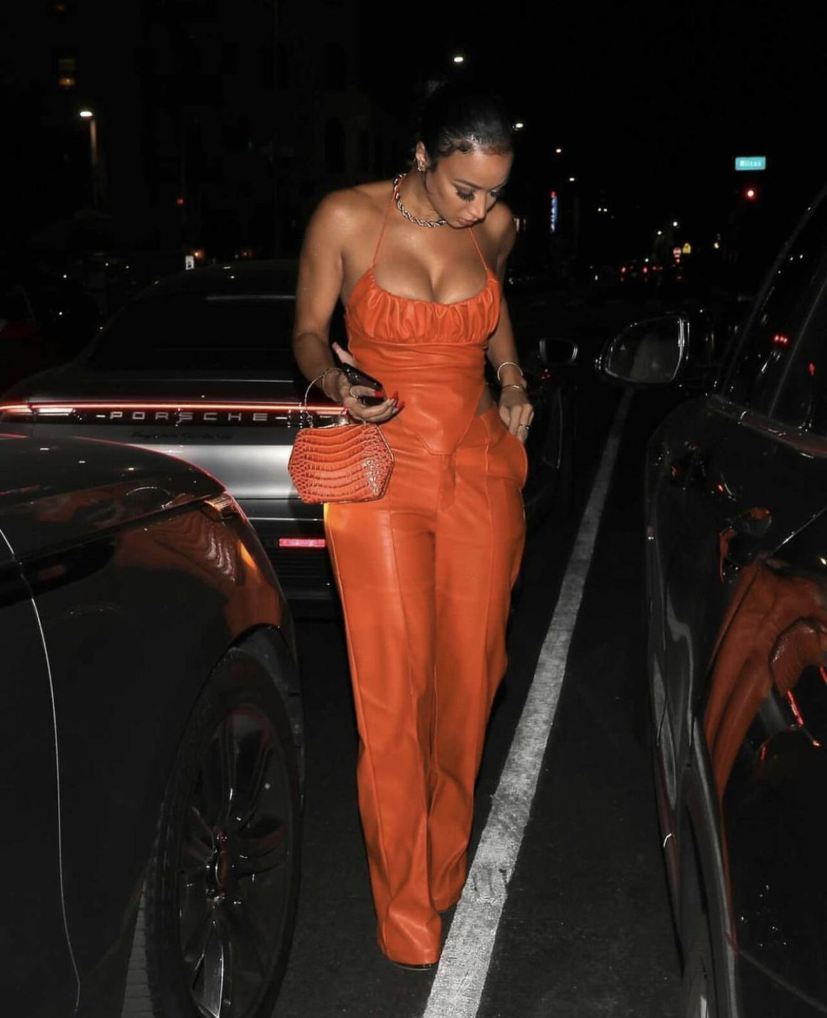 Wardrobe Inquiry: Draya Michele Heads Out for the Night in LA Wearing  JLUXLABEL Black Bandeau Top and Murakami Tapestry Pants by Creations by  Camyyo – Fashion Bomb Daily