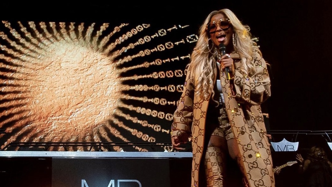 Mary J Blige Casually Slays In A $4,000 Louis Vuitton Varsity Jacket