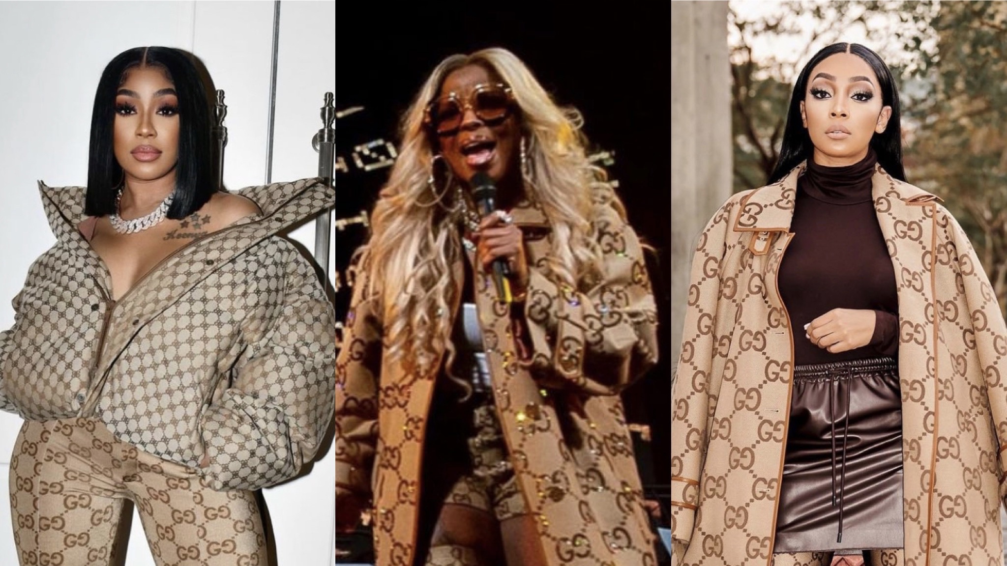 Celebs Love Yung Miami Monica and Mary J. Blige Spied in Gucci x Balenciaga Hacker Project Pieces cover