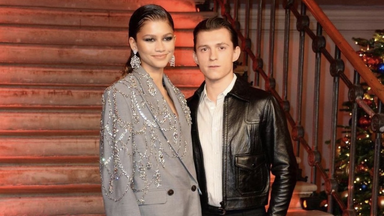 Zendaya and Tom Holland Are ‘Couple Goals at the London Premiere of Spider Man No Way Home Zendaya Wears Alexander McQueen Spring 2022 Crystal cover
