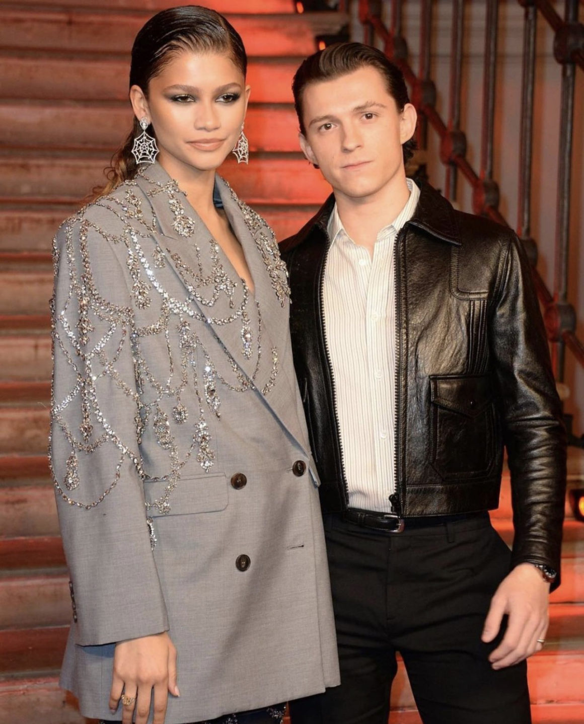 Zendaya and Tom Holland Are ‘Couple Goals at the London Premiere of Spider Man No Way Home Zendaya Wears Alexander McQueen Spring 2022 Crystal5