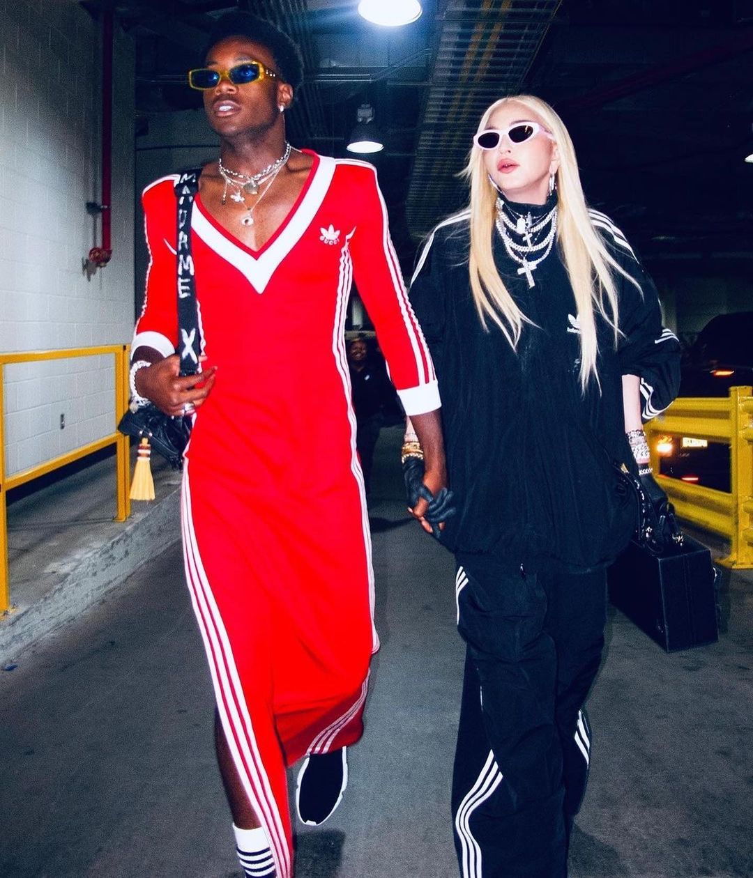Zoeken bank Religieus Matching But Different: Madonna and Her Son David Banda Stepped Out in  Designer Adidas Looks by Gucci and Balenciaga