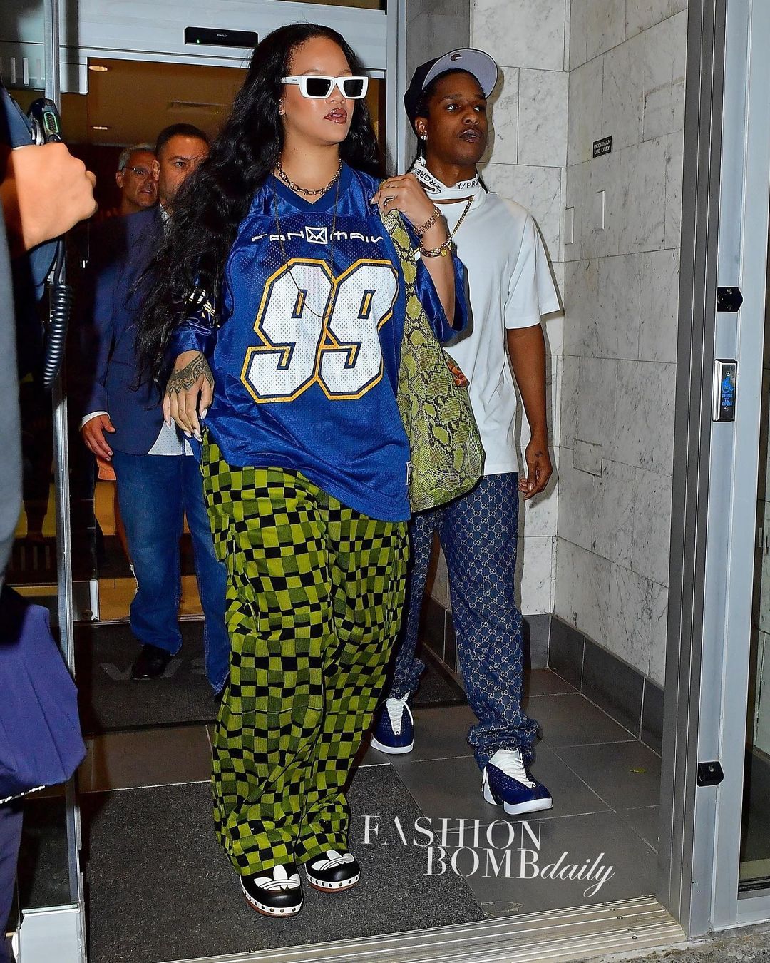 Rihanna & A$AP Rocky Match in All Denim at Pharrell's Louis Vuitton Show
