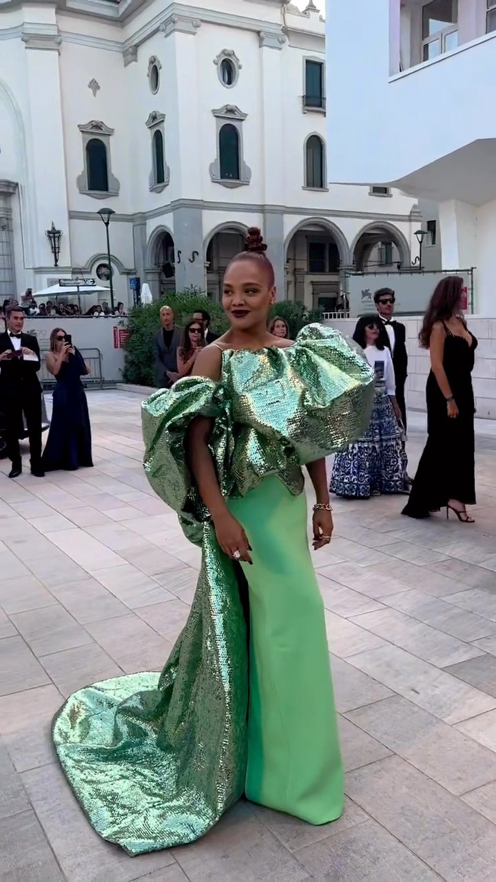 How Tessa Thompson Jodie Turner Smith and Cynthia Erivo Collectively Won the 2022 Venice Film Festival Red Carpet in Marc Jacobs Christopher John Rogers John Galliano and More10