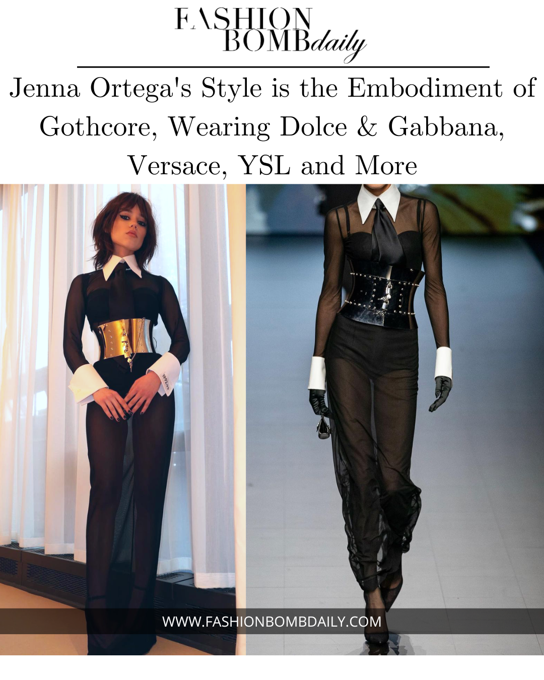 Jenna Ortegas Style is the Embodiment of Gothcore Wearing Dolce Gabbana Versace YSL and More