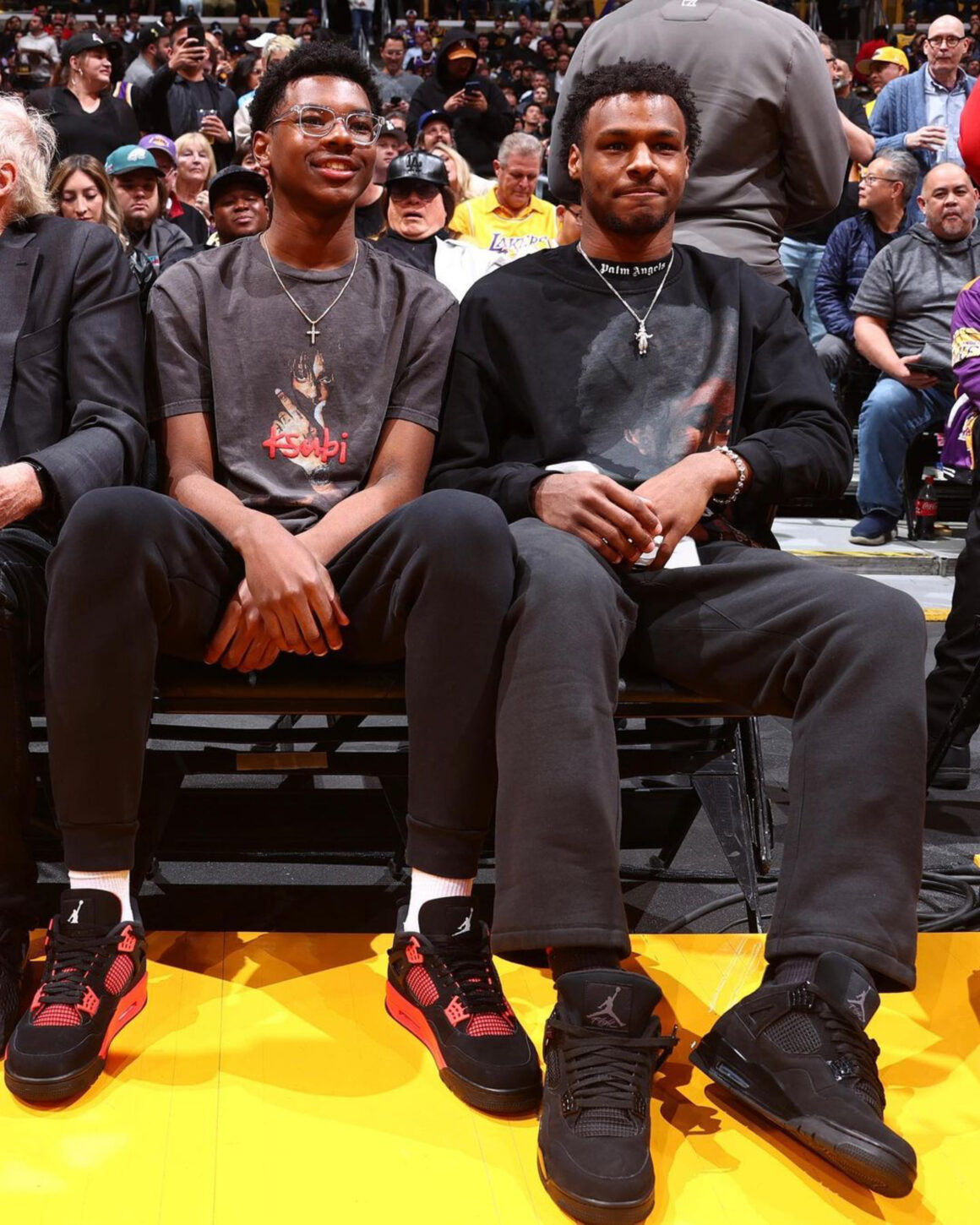 On the Scene Courtside at Lebron James' Record Breaking Game: Shannon Sharpe  in Louis Vuitton, Jay-Z in Kelly Rowland's Shop, Usher in Rick Owens and  More – Fashion Bomb Daily