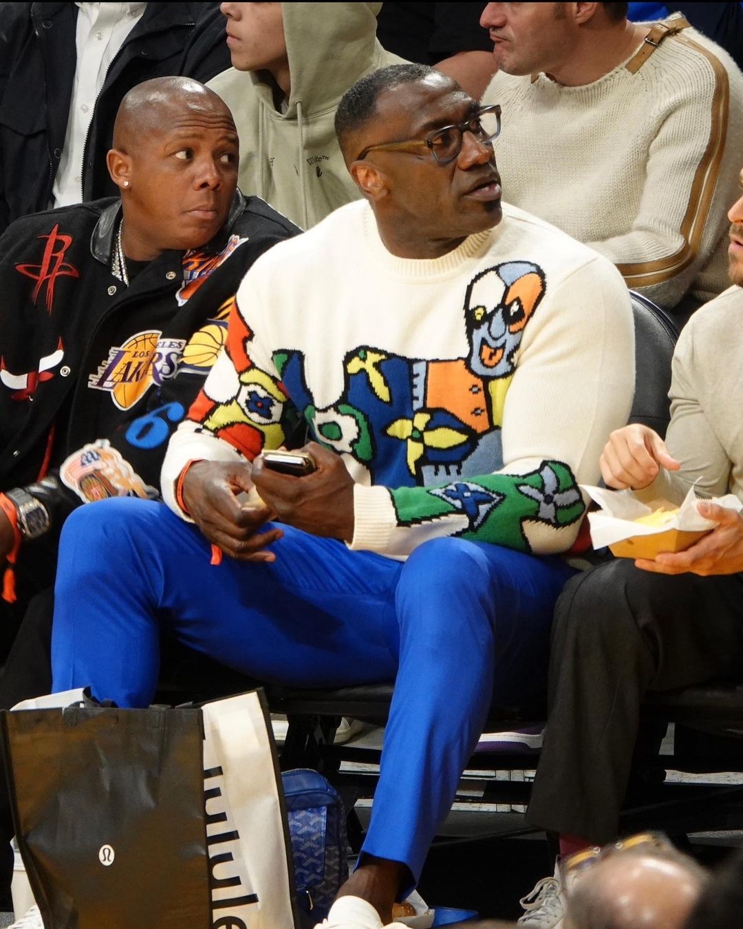 On the Scene Courtside at Lebron James' Record Breaking Game: Shannon  Sharpe in Louis Vuitton, Jay-Z in Kelly Rowland's Shop, Usher in Rick Owens  and More – Fashion Bomb Daily