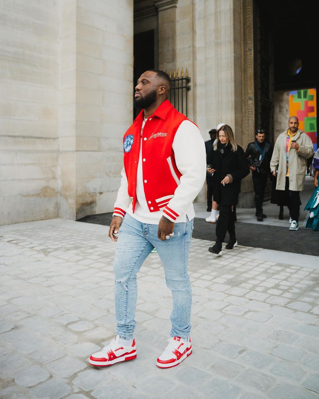 Celebs Love: Odell Beckham Jr., Luka Sabbat, Vic Mensa and Money Man All  Wore Louis Vuitton's Blue and Neon Green Gradient Varsity Bomber Jacket –  Fashion Bomb Daily