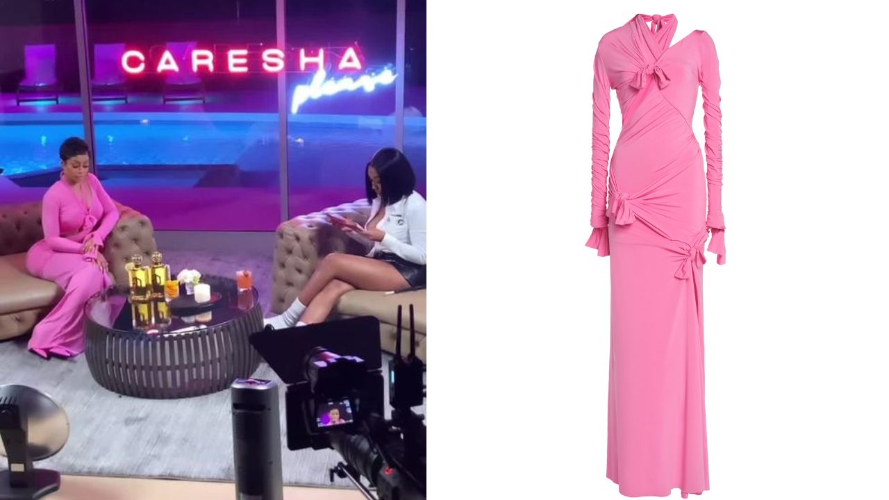 Kim Kardashian highlights her curves in skintight pink dress in LA