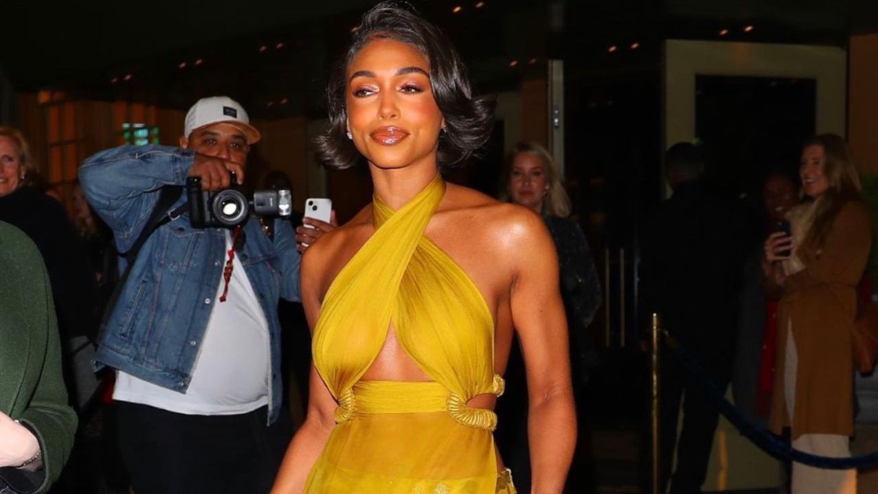 Lori Harvey is Living Her Life Like It’s Golden in a 2004 Georges Chakra Couture Gown with Embellished Marigold Pants