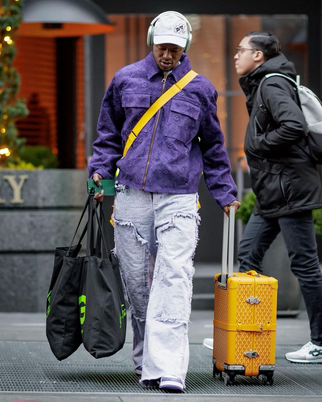 Celebs Love: Terry Rozier, Odell Beckham Jr., James Harden and Digga D Step  Out In the Louis Vuitton Purple Embossed Workwear Jacket – Fashion Bomb  Daily