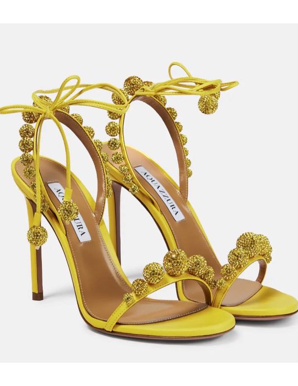 The Aquazzura ‘Disco Dancer’ Embellished Sandals Are A Must-Have For Summer