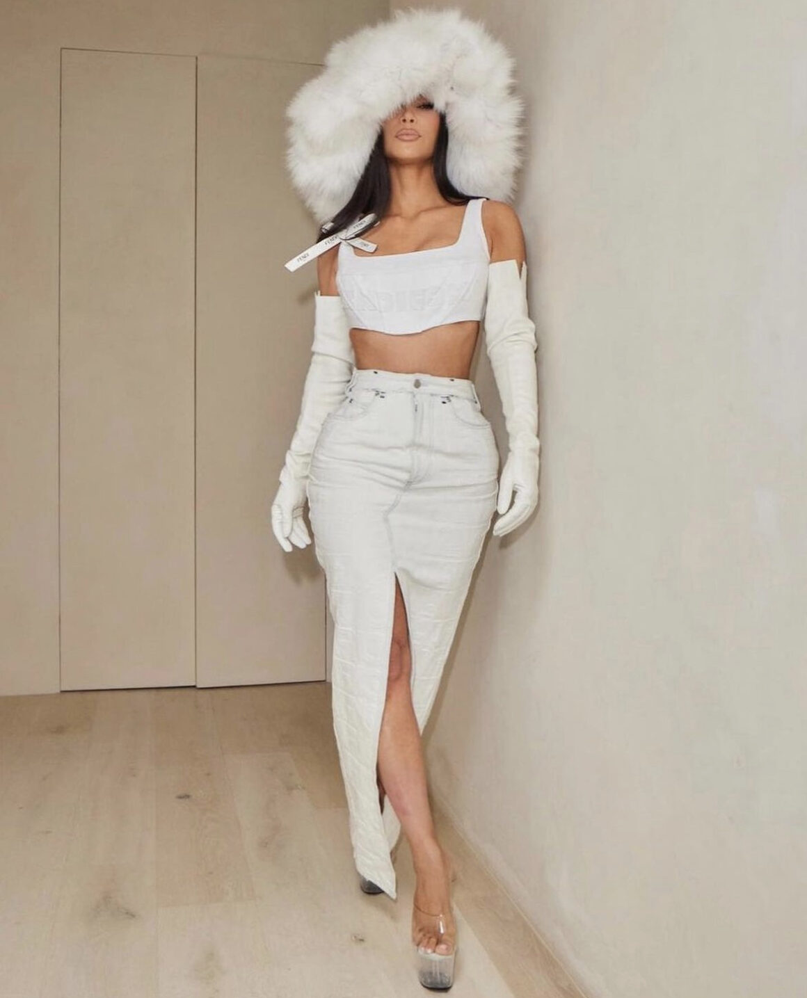 Kim Kardashian for Marc Jacobs Fall 2023.