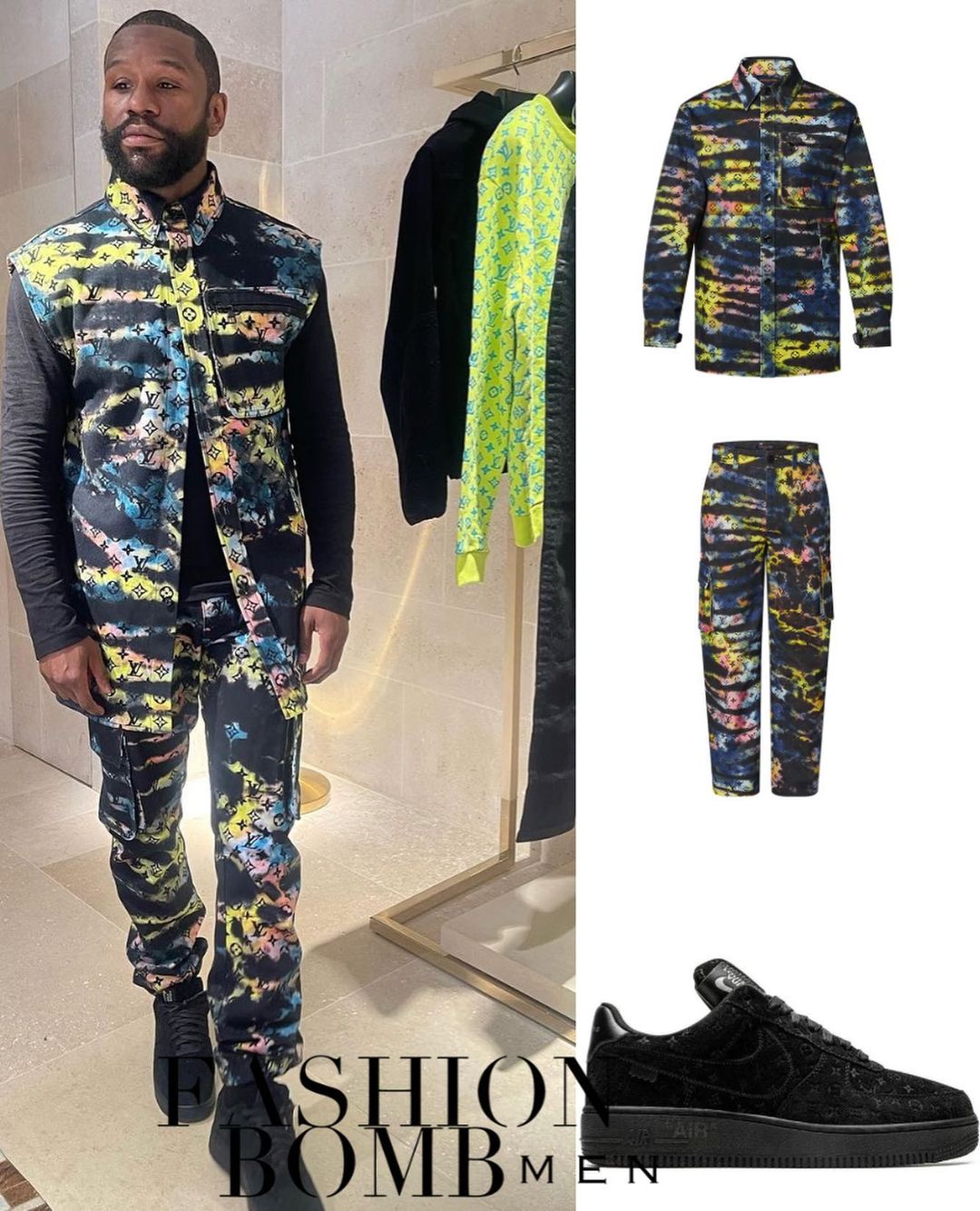 Fashion Bomb Men: Floyd Mayweather Dripped Out in Tie Dye Louis Vuitton –  Fashion Bomb Daily