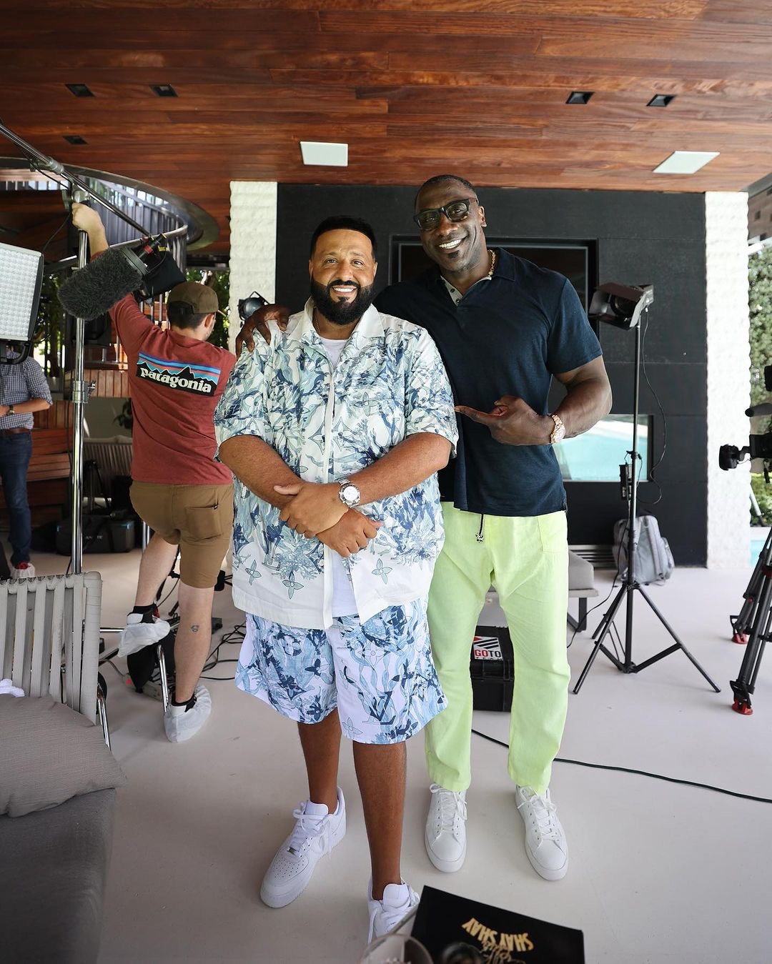 DJ Khaled Guest Stars on Shannon Sharpe's Club Shay Shay in a Tropical Louis  Vuitton 'Fit – Fashion Bomb Daily