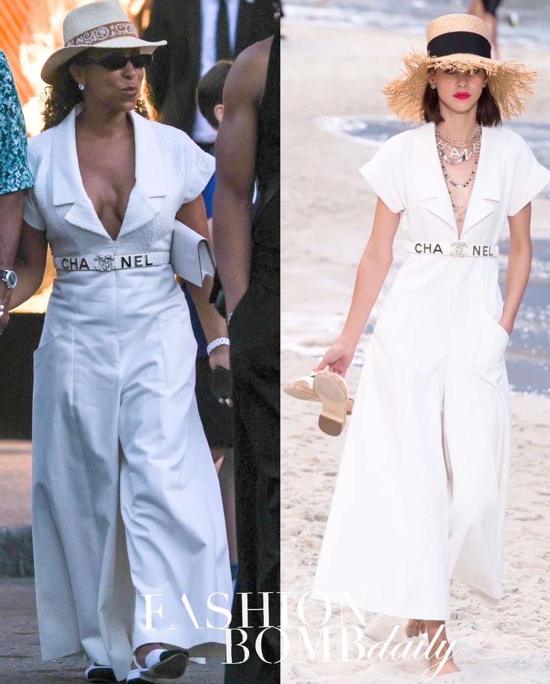 Fashion Bomb Couple: Steve Harvey Wore a $1700 Louis Vuitton Monogram Shirt  with Wife Marjorie Who Opted for a White Chanel Jumpsuit While Vacationing  in St. Tropez – Fashion Bomb Daily