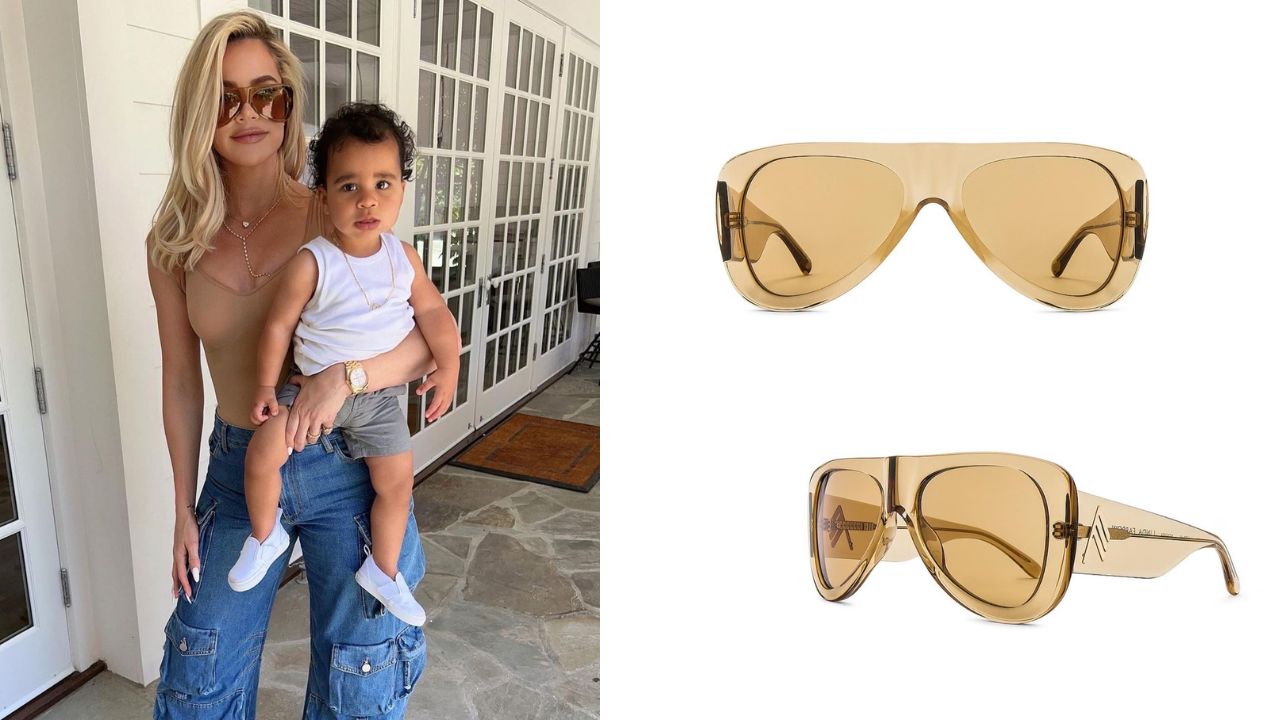 You Ask, We Answer! Khloe Kardashian Celebrated her Son Tatum’s First Birthday in Cargo Blue ‘The Attico’ Jeans and $275 ‘The Attico’ Edie Oversized Sunglasses
