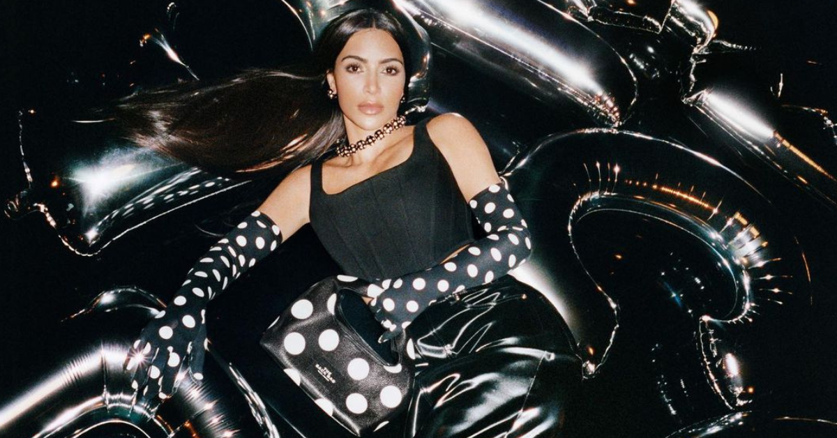 Kim Kardashian Poses in Polka Dots Because the Face of Marc Jacobs Fall 2023