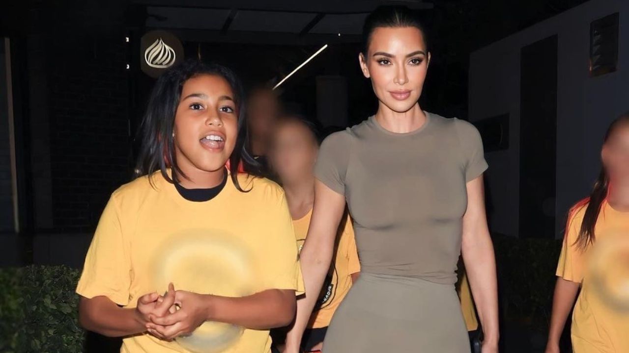 Kim Kardashian Sported an Army Green Skims Look with Yeezy Slides and a  $24K Hermes Crocodile Kelly handbag at North's Basketball Game (Shop the  look!) – Fashion Bomb Daily