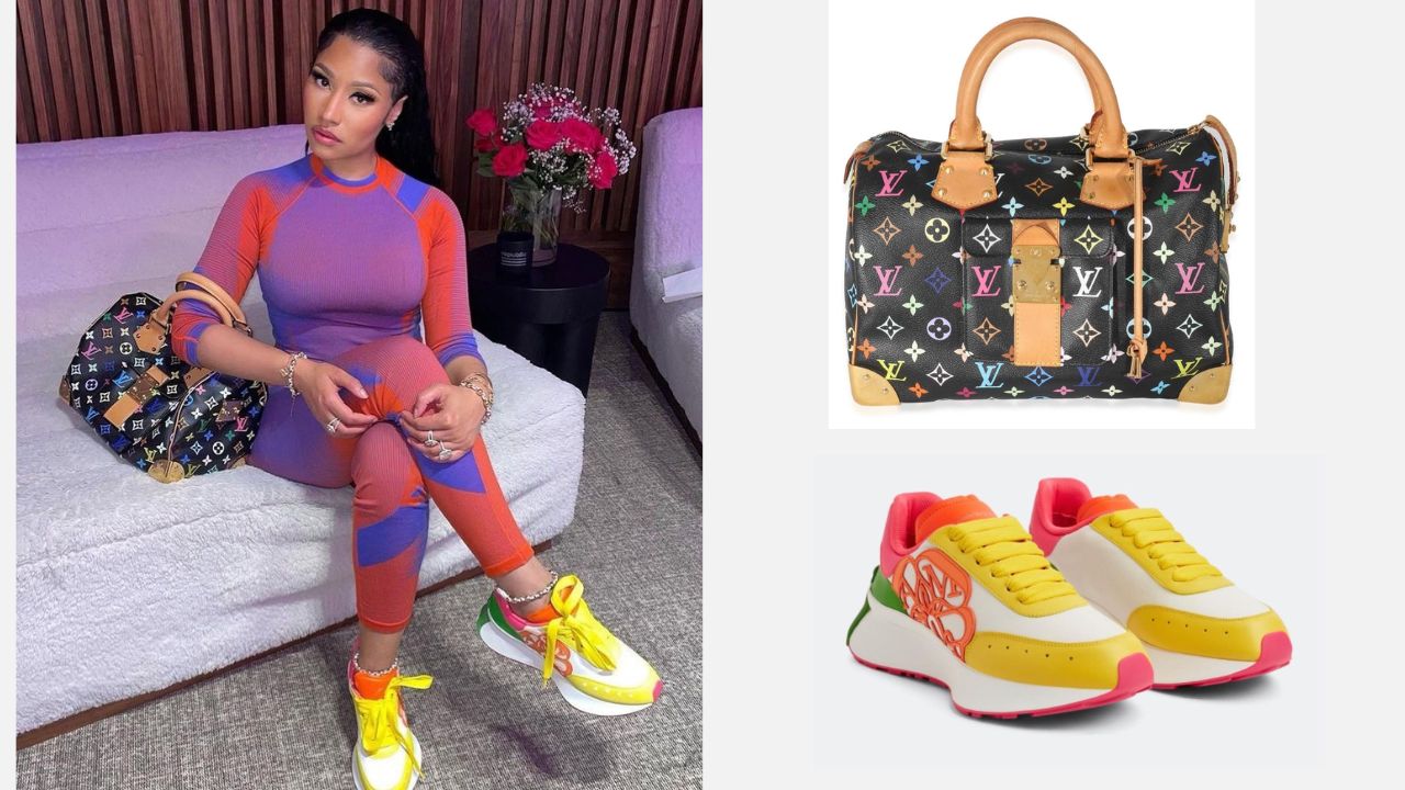 Nicki Minaj Wore a Red and Purple Y-3 Knit Set with $790 Alexander