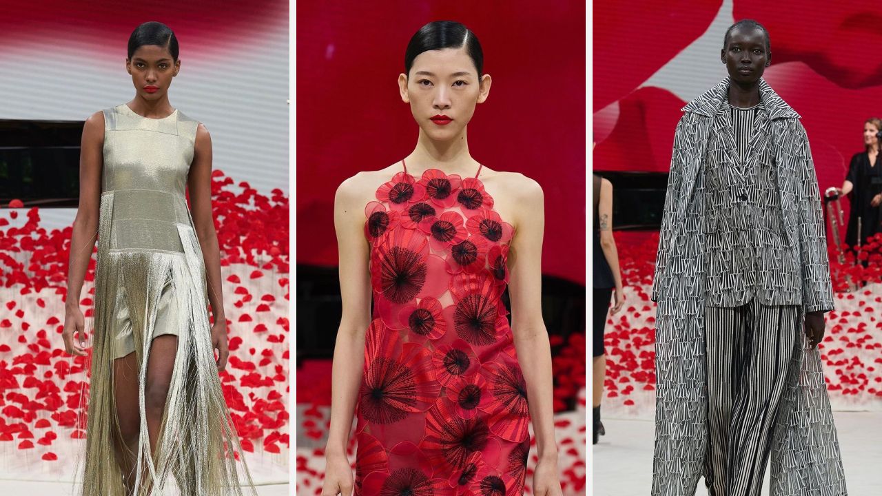 Akris Spring 2024 Ready-to-Wear Symbolizes Renewal Through Embroidered Floral, Organza Textiles  and Silk Fringe at Paris Fashion Week