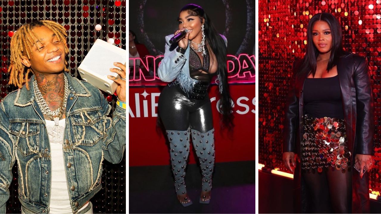 Swae Lee Performed in Denim Thug Life Clothing, Lil Kim in Jennifer Le Denim Studded Boots, Claire Sulmers in a Gold Rabanne Look + More – Fashion Bomb Daily