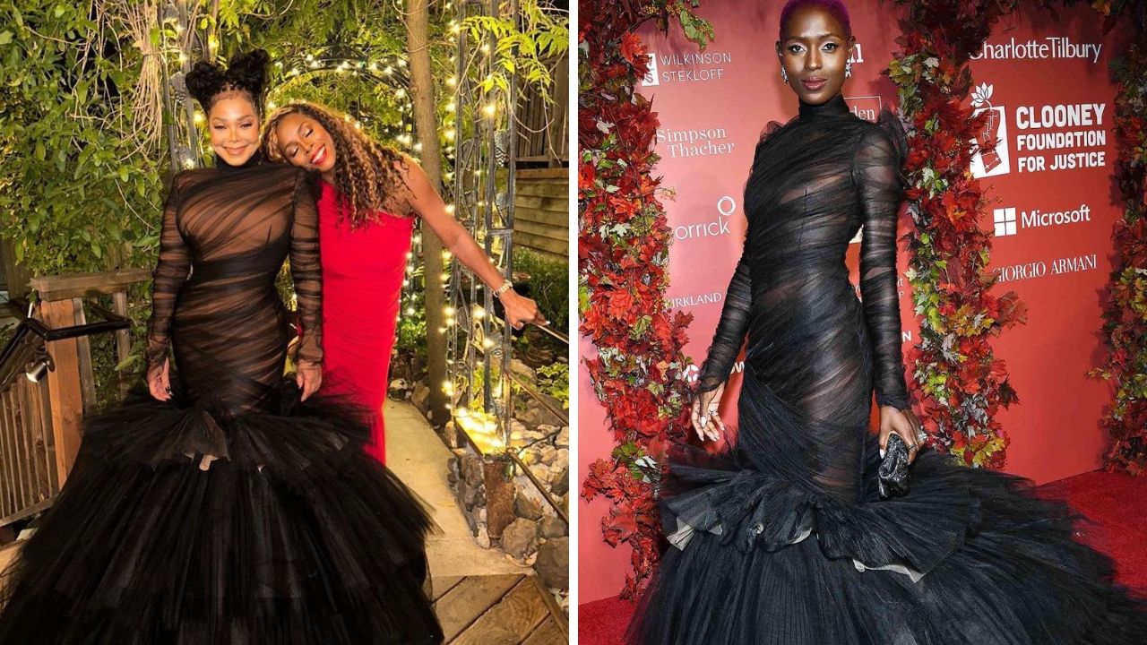 Who Wore It Better- Janet Jackson and Jodie Smith Both Wore a Black Christian Siriano Fall 2023 Tulle Gown