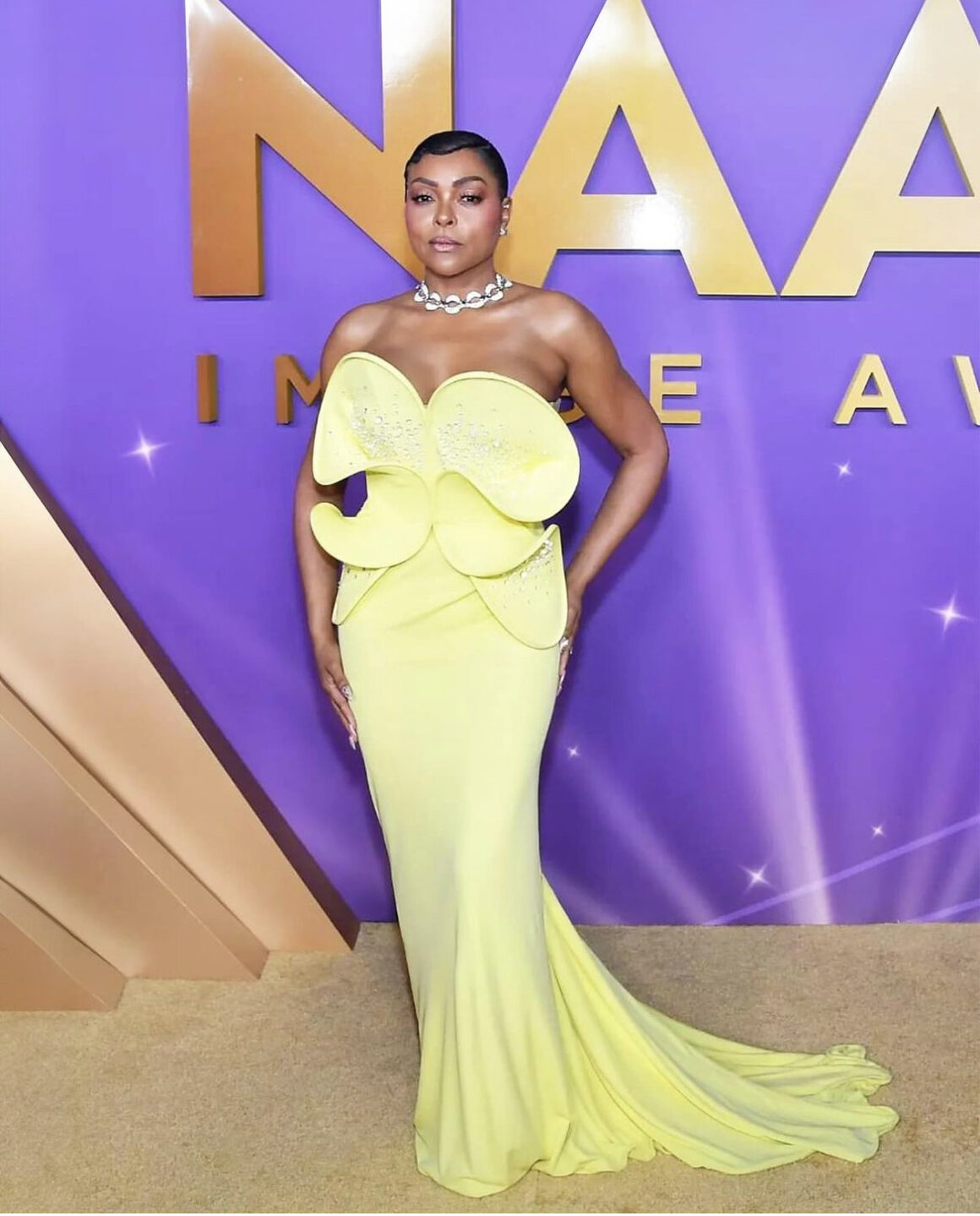 On the Scene at the 55th NAACP Image Awards Fantasia in Custom Mono Halley Bailey in Nicole Felicia Couture Tara Henson in Declare Tisha Campbell Martin in AnRfashions and More 15
