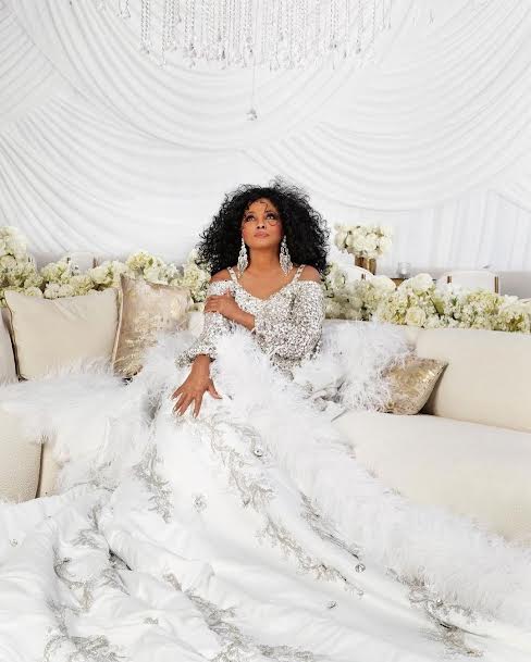 The Legendary Diana Ross Celebrated Her 80th Birthday with Her Children in a White Custom Eleven Sixteen Gown 3