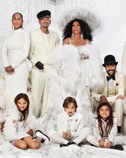 The Legendary Diana Ross Celebrated Her 80th Birthday with Her Children in a White Custom Eleven Sixteen Gown 4