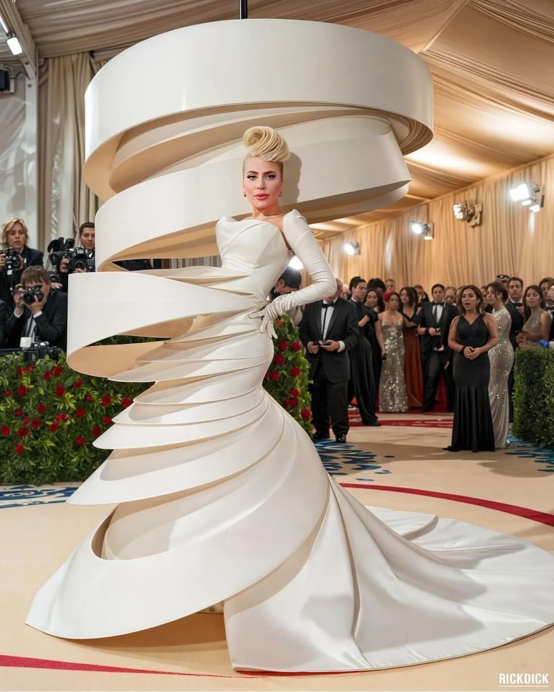 7 lady gaga Artificial Intelligence AI at the Met Gala 2024 Beyonce Rihanna Kanye West and More in Fictional Garden Inspired Looks
