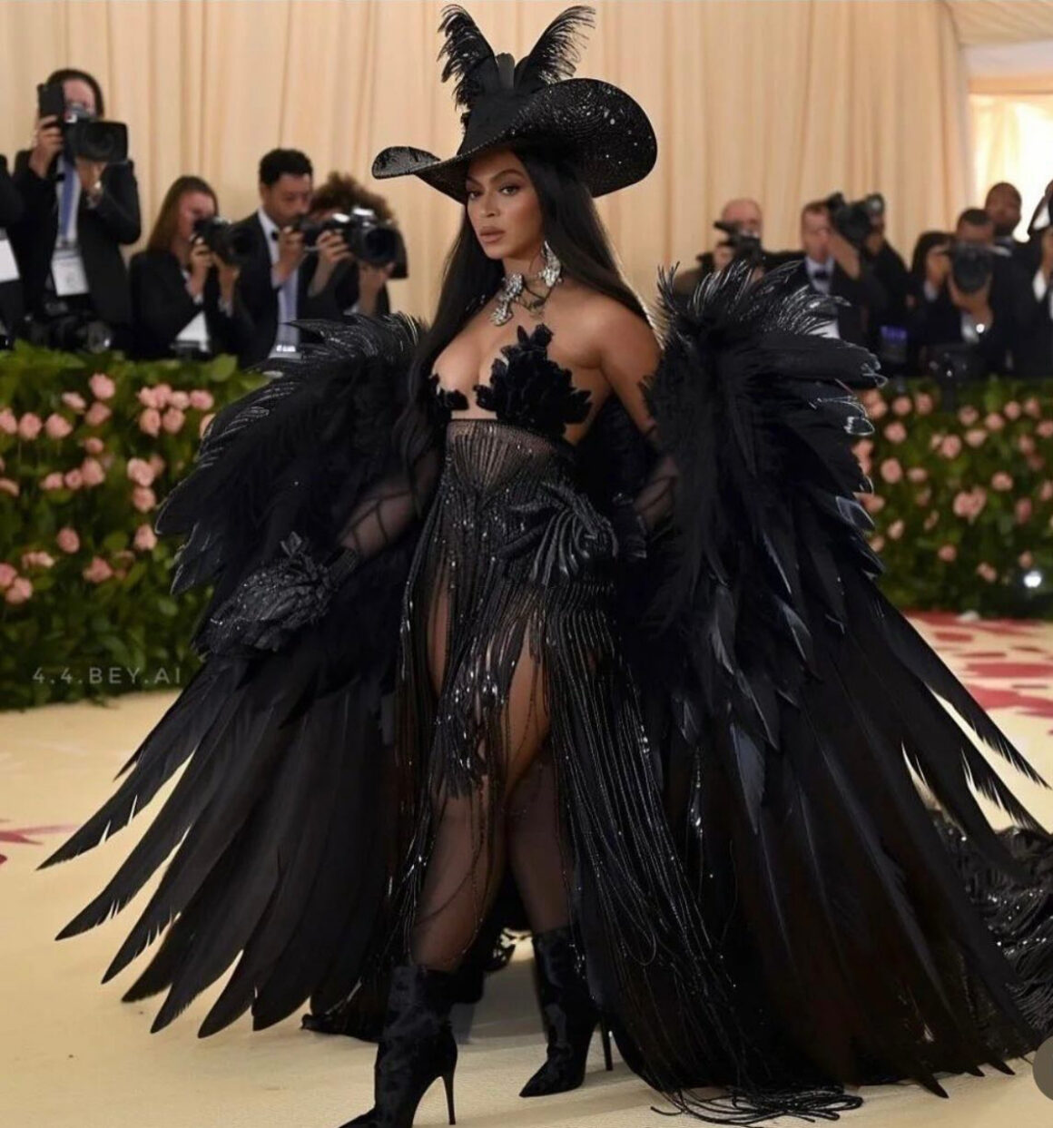 87878 7Artificial Intelligence AI at the Met Gala 2024 Beyonce Rihanna Kanye West and More in Fictional Garden Inspired Looks
