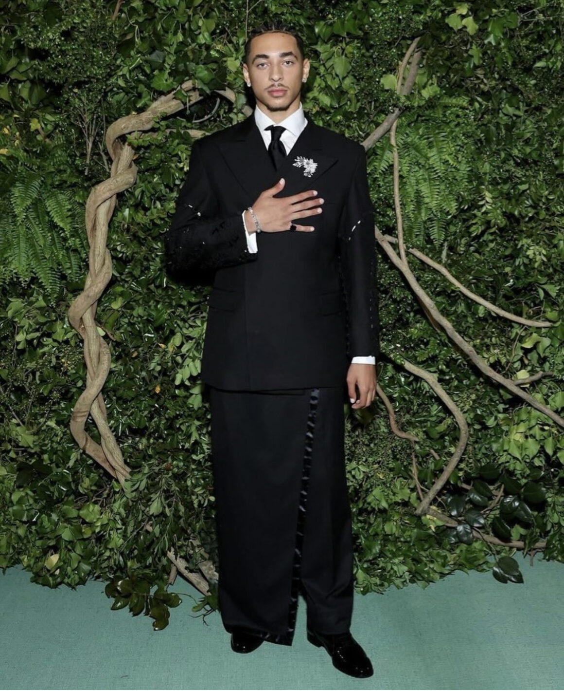 Our Top 10 Best Dressed Men at The Met Gala 2024 including Usher in McQueen Bad Bunny in Maison Margiela Coleman Domingo in Willy Chavarria Jeremy Pope in Tanner Fletcher More 10