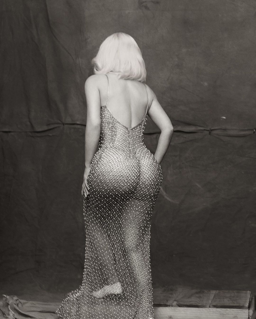 Kim Kardashian Channeled Marilyn Monroe in Her Latest Photoshoot Wearing a Fendi Look with Stella McCartney Heels 2