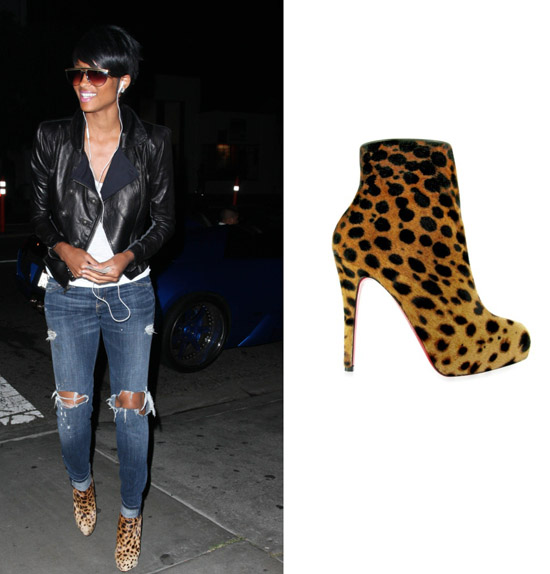 Splurge of the Day : Ciara’s Christian Louboutin Leopard Low Heel Boots