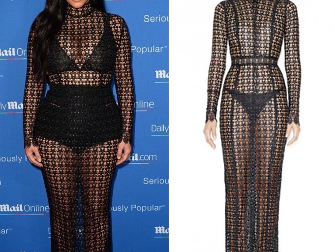 Splurge: Kim Kardashian West’s Daily Mail Yacht Cruise LaQuan Smith Patricia Black Lace Maxi