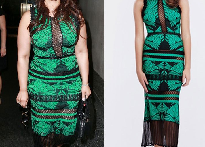 Wardrobe Query: Dascha Polanco’s Today Show Ekaterina Kukhareva Spring 2015 Green and Black Dress
