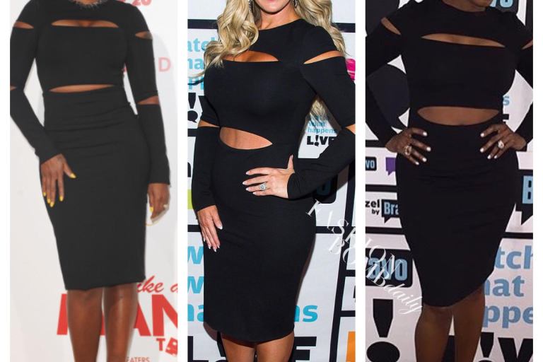 Who Wore it Better? Nene Leakes vs. Mary J Blige vs. Kim Zolciak in Cushnie et Ochs Oscar Detail Black Cut Out Dress
