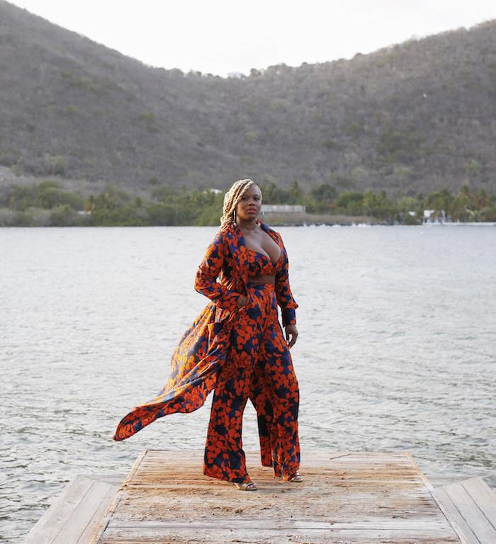 Claire’s Life: Summer Sizzle BVI at Frenchman’s Cay in Simply Intricate’s Silk Printed Bralette, Wide Legged Pants, and Jacket