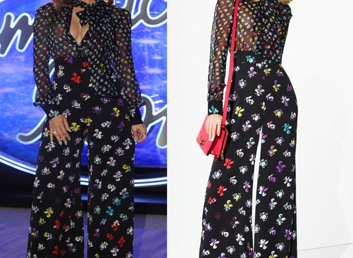 Hot! or Hmm…: Jennifer Lopez’s American Idol Atlanta Auditions Diane von Furstenberg Resort 2016 Printed Pussybow Blouse and Pants