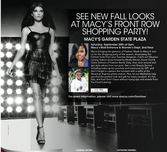 New York/New Jersey Event Alert: Join Me and Karen Civil at Macy’s Garden State on Saturday, September 26th!