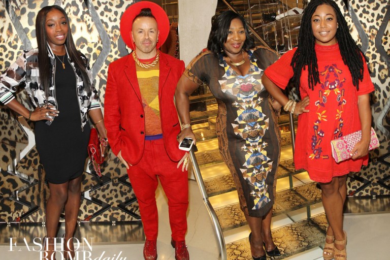 Splurge: Bevy Smith’s Just Cavalli Soho New York Fashion Week Kick Off Just Cavalli Short Sleeve Mixed Print Dress + On the Scene with Legendary Damon, Estelle, Wouri Vice, and More!