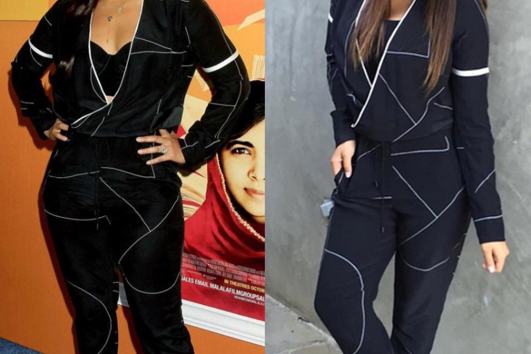 Who Wore it Better? Tia Mowry Hardrict vs. Alicia Keys in Public School’s Black and White Print Lodi Jumpsuit