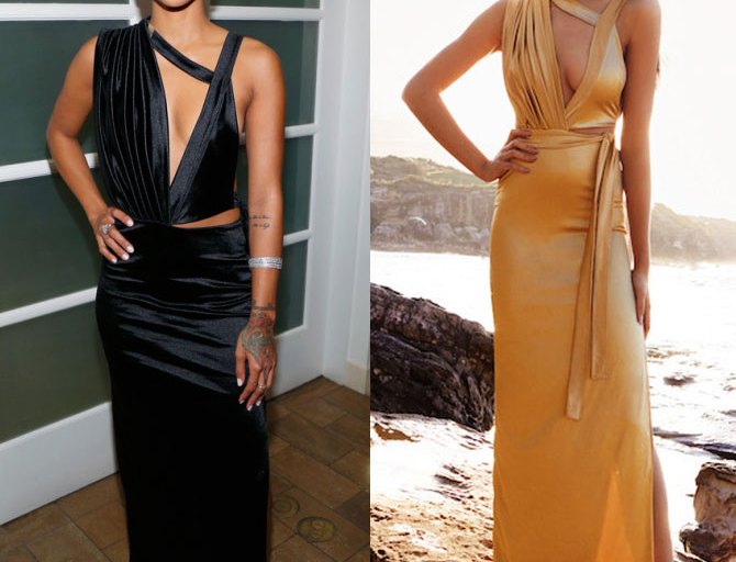 Hot! or Hmm….: Karrueche Tran’s 25th EMA Awards Gemeli Power Signature Label Black Sur Le Fue Black Cut Out Gown