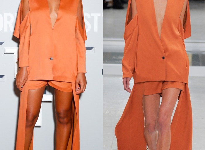 Hot! or Hmm…: Solange Knowles’s T Magazine Celebrates The Greats Chayalan Orange Tunic, Shorts, and Stuart Weitzman